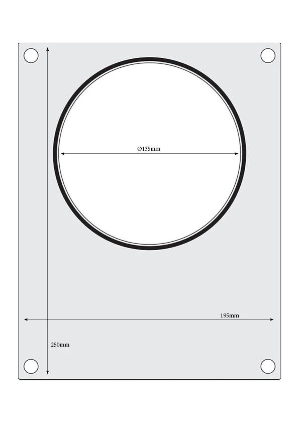 HENDI Matrize für Versiegelungsmaschine – ein runder Behälter (Ø 165 mm)