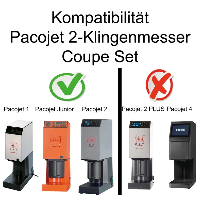PacoJet 2-Klingen-Messer aus dem Coupe-Set für Pacojet 1, 2 und Junior