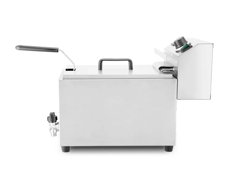 HENDI Fritteuse XL mit Ablasshahn – Profi Line – 10 l – 400 V / 6600 W – 300 × 585 × 377 mm