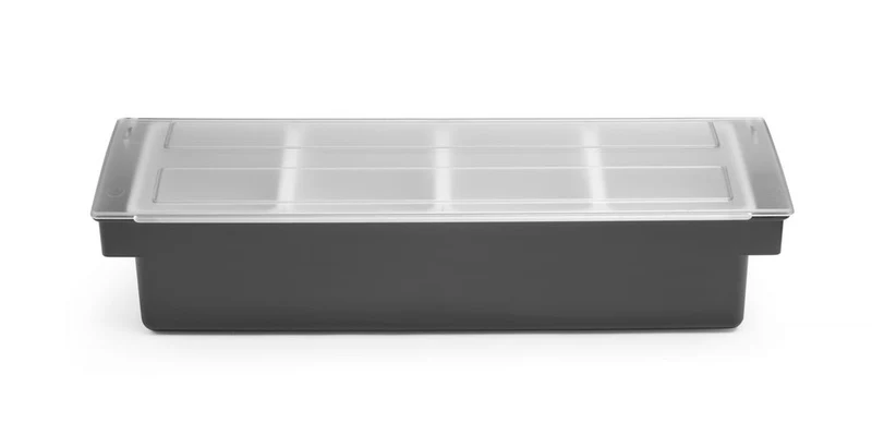 BarUp Zutatenbehälter – 4 Fächer – 480 × 150 × 100 mm