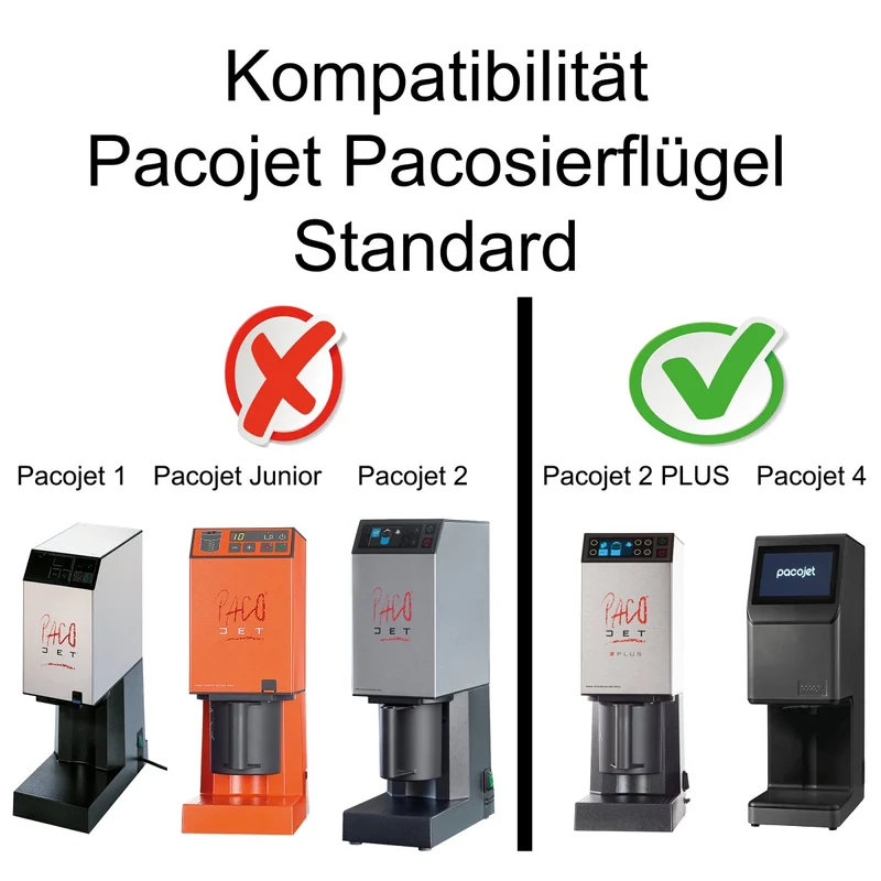 Pacojet 4 und 2 PLUS Pacossierflügel Standard mit grau/silber Metall-Legierung