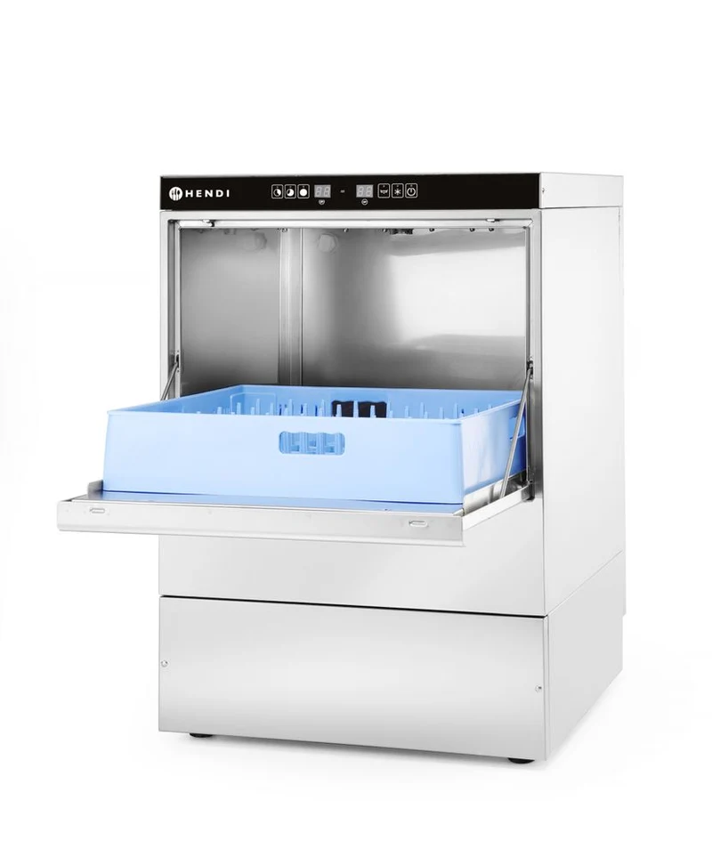 HENDI Geschirrspüler 50 × 50 - elektronische Steuerung – Kitchen Line – 400 V / 6600 W – 570 × 600 × 830 mm