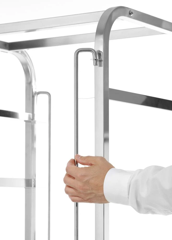 HENDI Transportwagen für Spülmaschinenkörbe - 7 Körbe à 500 × 500 mm – 615 × 560 × 1710 mm