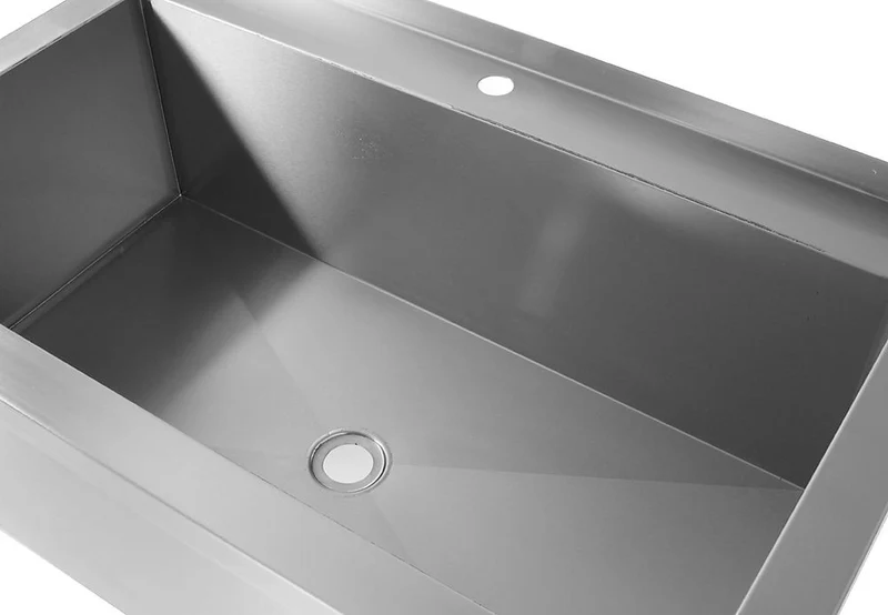 HENDI Tisch mit Einzel-Waschwanne – geschweißt – Profi Line – 1000 × 600 × 850 mm