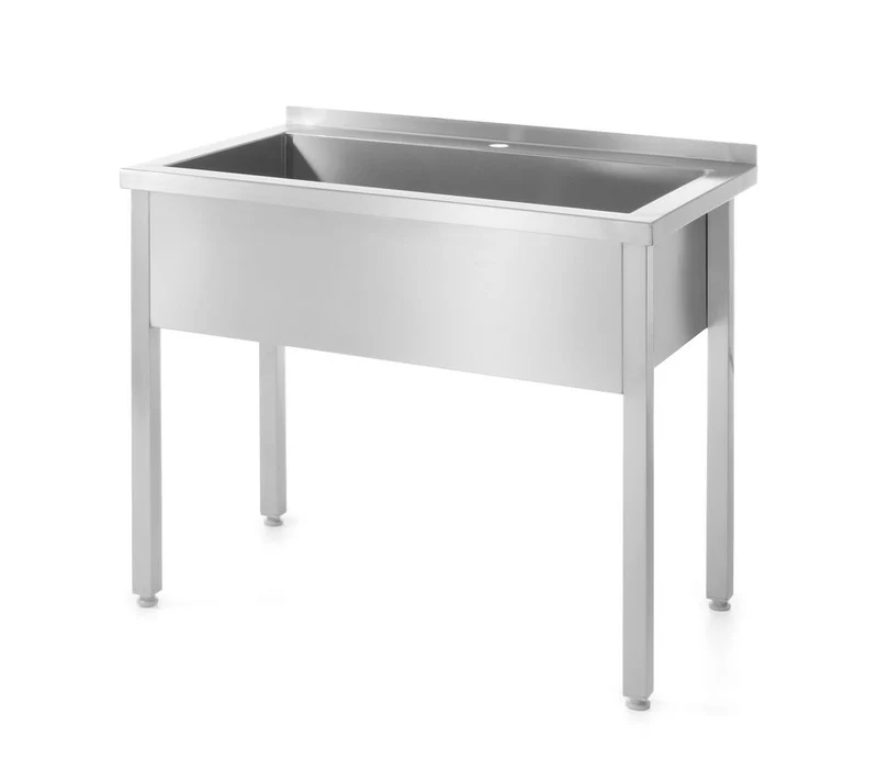 HENDI Tisch mit Einzel-Waschwanne – geschweißt – Profi Line – 800 × 600 × 850 mm
