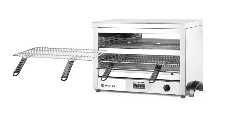 HENDI Quarz-Salamander MAXI GN 1 / 1 – 400 V / 4500 W – 682 × 528 × 455 mm