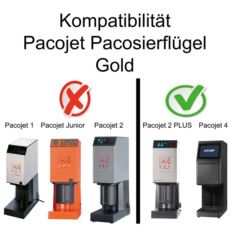 Pacojet 4 & Pacojet 2 Plus Pacossierflügel Gold-PLUS gehärtet Titannitrid