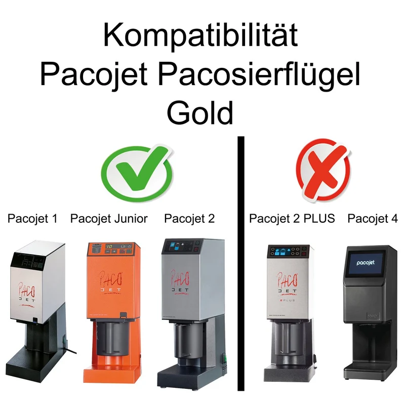 Pacojet 1, 2 und Junior Pacossierflügel Gold gehärtet Titannitrid 201046