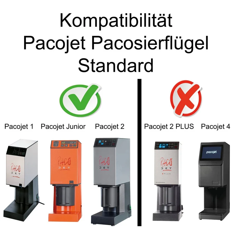 Pacojet 1, 2 und Junior Pacossierflügel Standard mit grau/silber Metall-Legierung 10156