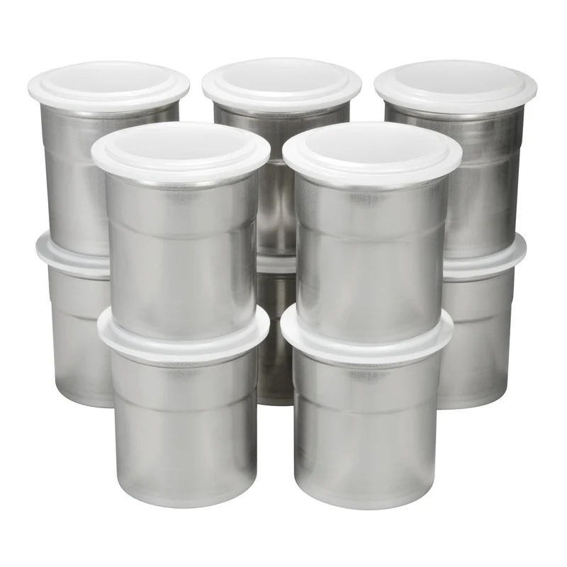 Pacojet 10er-Set Chromstahl Edelstahl Pacossierbecher inkl. Deckel Neu